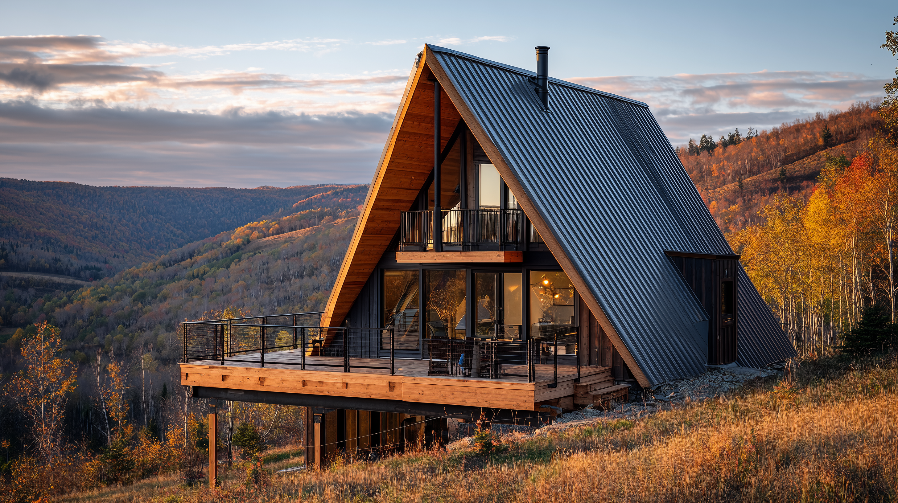 Lake County off-grid property design — Hillside / A-Frame