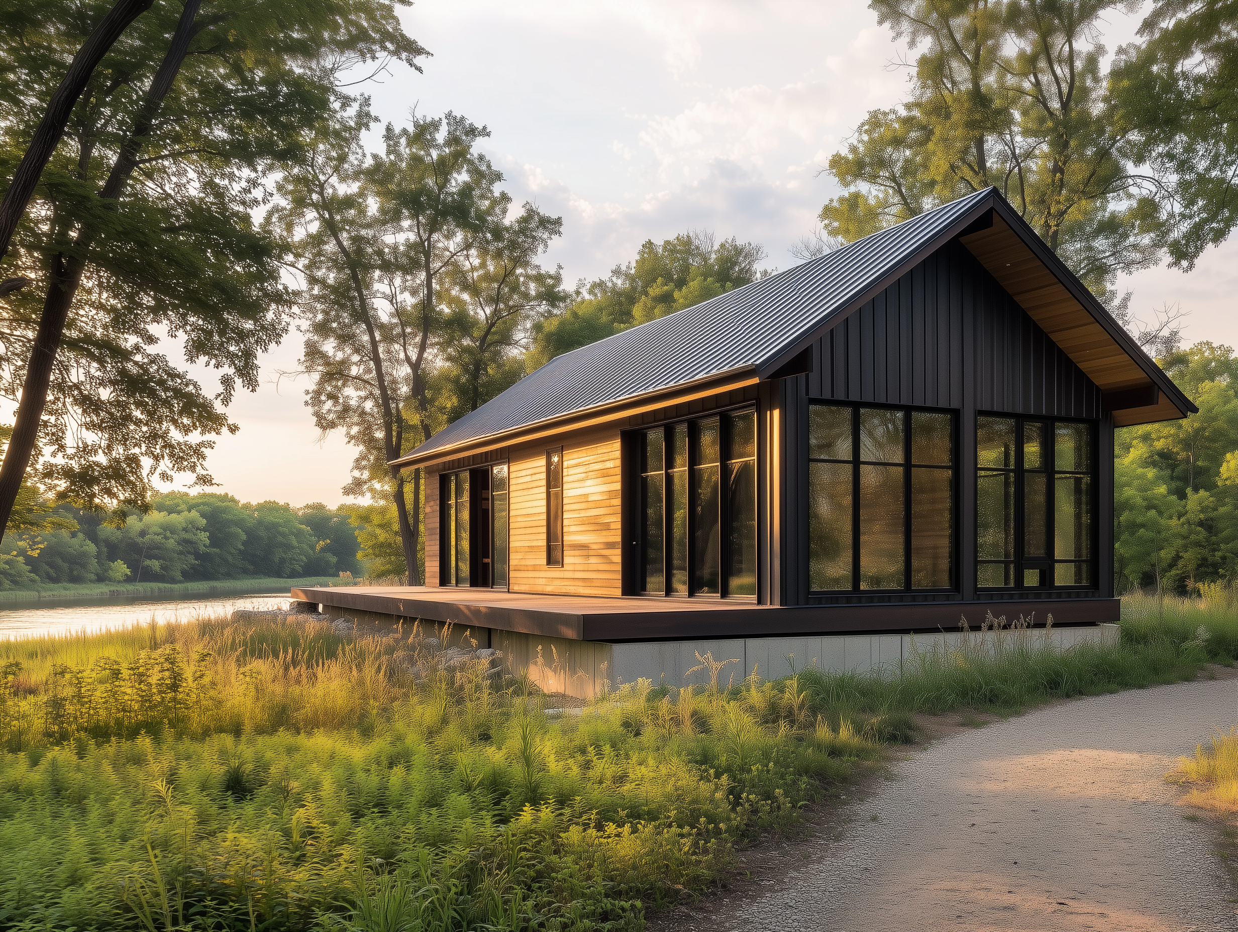 Cass County off-grid property design — Lakeshore